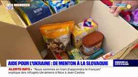 Aide pour l'Ukraine: des cartons de produits de première nécessité quittent Menton vers   la Slovaquie