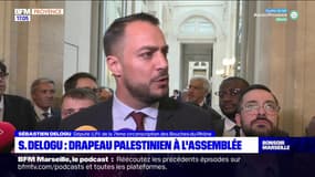 Le député marseillais LFI Delogu brandit un drapeau palestinien à l'Assemblée nationale