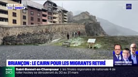 Briançon: le cairn pour les migrants retiré