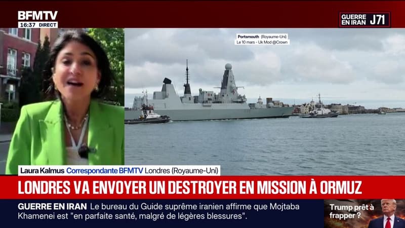 Guerre au Moyen-Orient: un destroyer britannique envoyé en "prépositionnement" pour la future mission internationale de sécurisation du détroit d'Ormuz