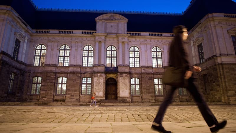 Vue du palais de justice de Rennes.