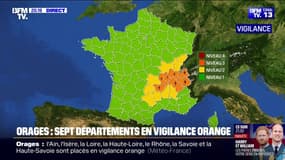 Orages: sept départements placés en vigilance orange par Météo-France
