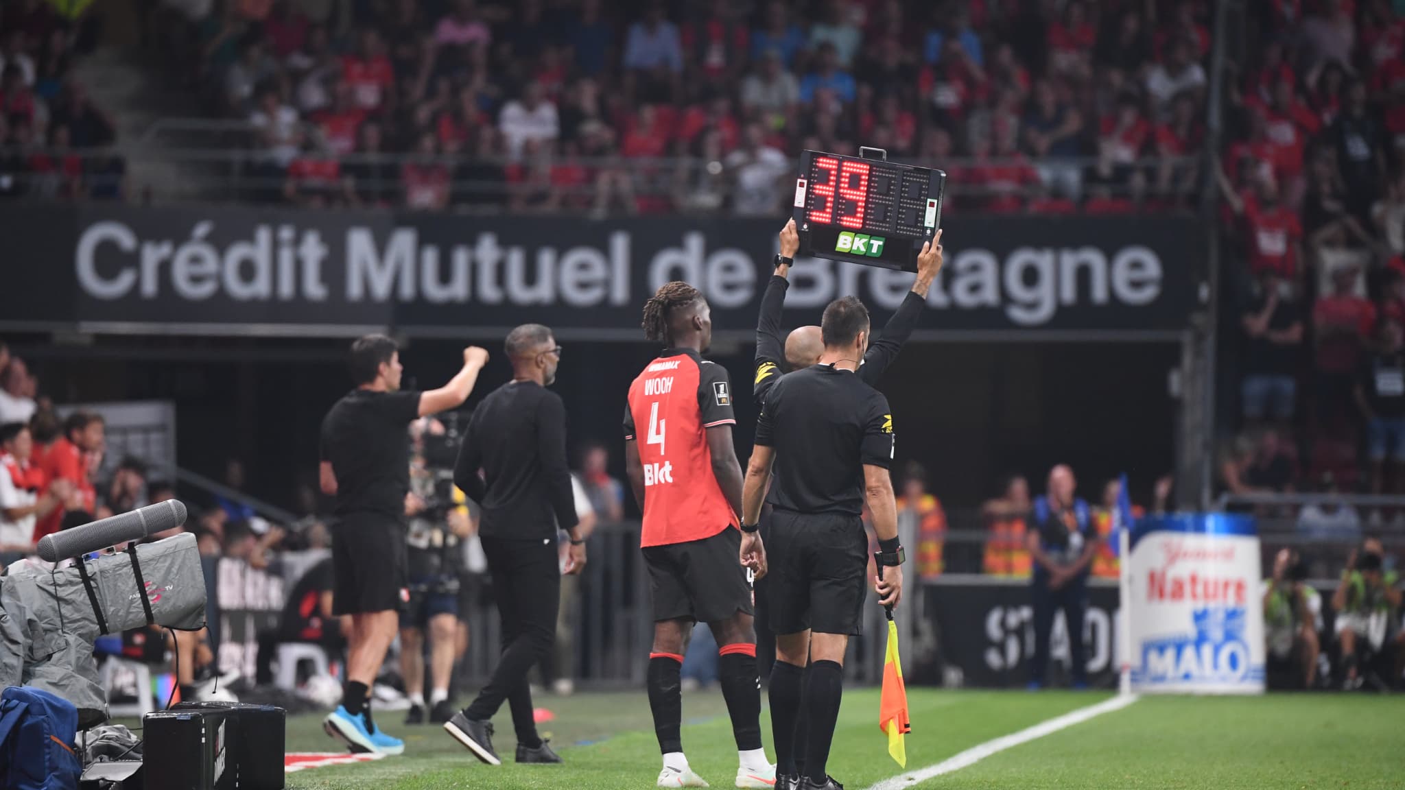 L'entrée de Wooh face à l'Olympique de Marseille en Ligue 1, le 15 août 2025.