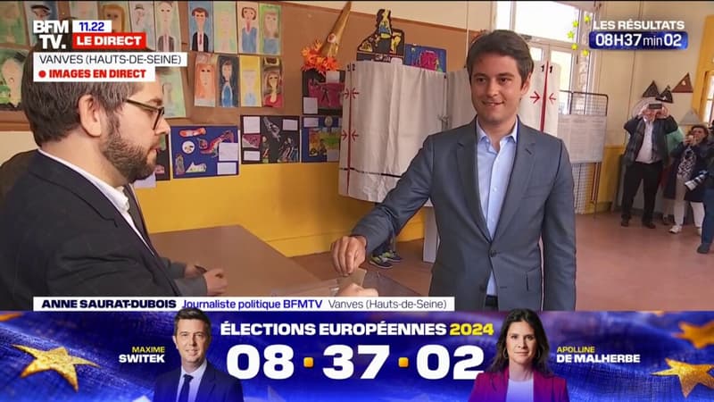 Élections européennes: Gabriel Attal a voté à Vanves, dans les Hauts-de-Seine