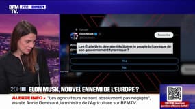 LE CHOIX DU 20H - Elon Musk, nouvel ennemi de l'Europe?