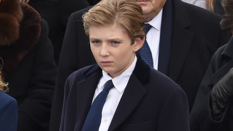 Barron Trump lors de l'investiture de son père le 20 janvier 2017