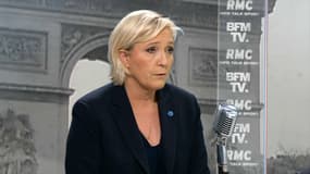 Marine Le Pen jeudi matin sur BFMTV et RMC.