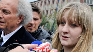 Celine Bourgeon, la mère de Fionam, et son avocat Maitre Gilles Jean Portejoie