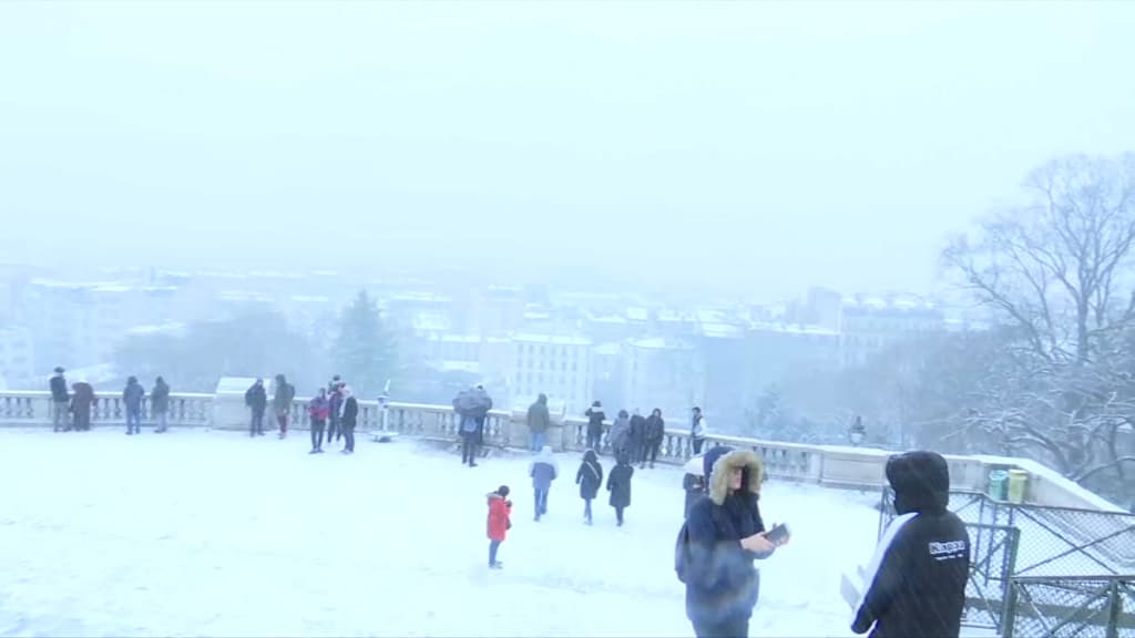 Montmartre sous la neige. Montmartre sous la neige.
