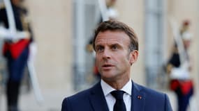 Le président Emmanuel Macron à l'Elysée, le 12 septembre 2022 à Paris