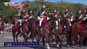 14-Juillet: La Garde républicaine descend les Champs-Élysées et clôt le défilé 