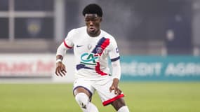 Le jeune joueur du PSG Axel Tape face au FC Espaly le 15 janvier 2025