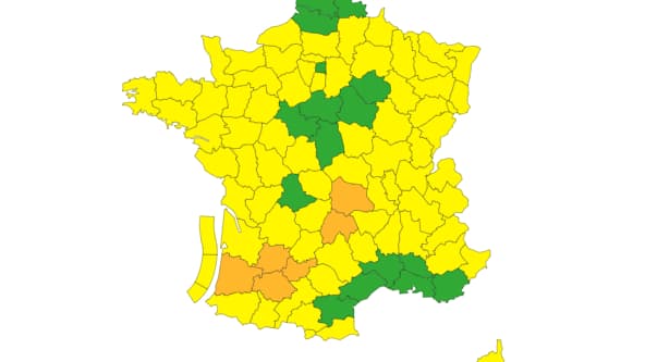 Six départements ont été placés en vigilance orange ce mardi après-midi.