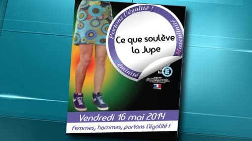 L'affiche officielle de la journée "Ce que soulève la jupe", organisée le 16 mai dans les lycées de l'académie de Nantes.