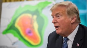 Donald Trump s'exprimant à propos de l'ouragan Florence, le 11 septembre 2018.