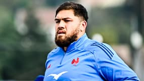 Emmanuel Meafou avec le XV de France en novembre 2024