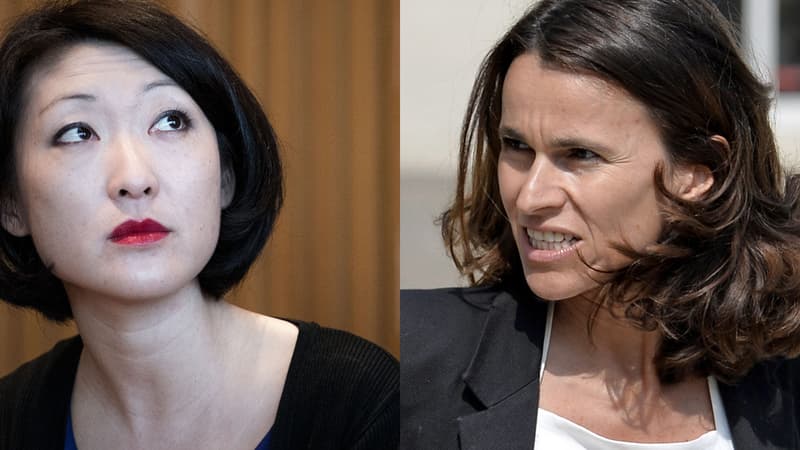 Aurélie Filippetti, ex-ministre de la Culture, et Fleur Pellerin, qui lui a succédé.