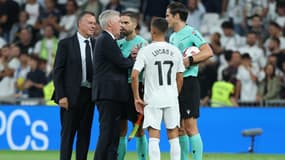 L'arbitre espagnol Munuera Montero lors de Real Madrid-Espanyol, le 21 septembre 2024