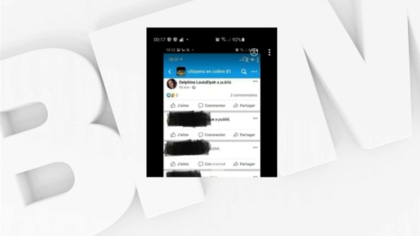 Une capture d'écran du message attribué à Delphine Jubillar sur Facebook.