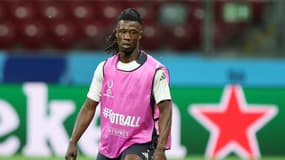 Le milieu français Eduardo Camavinga lors d'un entraînement du Real Madrid, le 13 août 2024