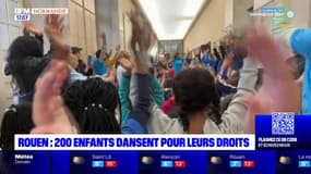 Rouen: 200 enfants participent à un flash mob pour leurs droits
