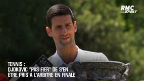 Tennis: Djokovic "pas fier" de s'en être pris à l'arbitre en finale à Melbourne