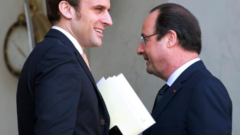 La nomination d'Emmanuel Macron -ici avec François Hollande, à l'Elysée, en mars dernier- au poste de ministre de l'Economie, a fait réagir la classe politique, à droite comme à gauche.