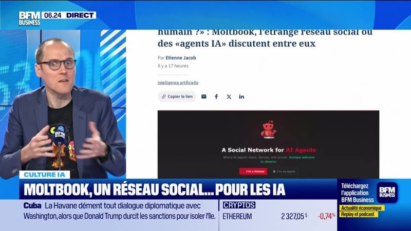 Culture IA : Moltbook, un réseau social... pour les IA, par Anthony Morel - 03/02