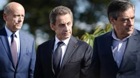Alain Juppé, Nicolas Sarkozy et François Fillon à La Baule le 5 septembre 2015
