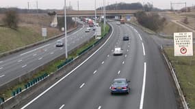 L'autoroute A1 près de Chennevières-lès-Louvres, Val-d'Oise