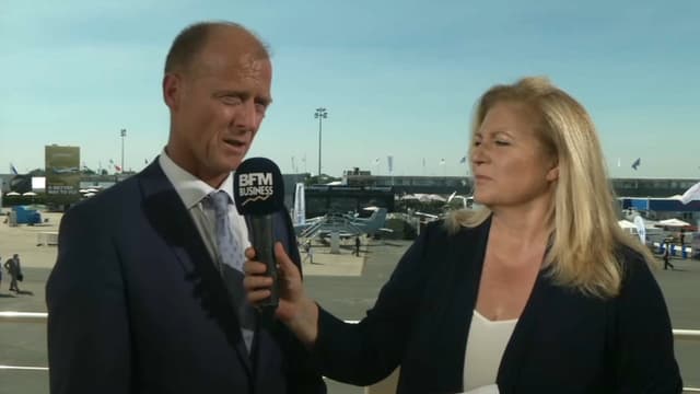 Tom Enders répondait aux questions d'Hedwige Chevrillon en direct du Salon du Bourget.