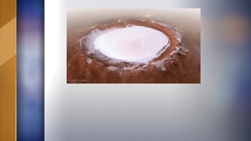 Le cratère de Korolev, pris en photo par la sonde Mars Express