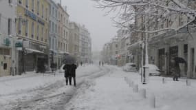 Cherbourg sous la neige (photo d'illustration).