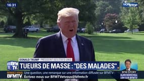 Donald Trump sur les fusillades d'El Paso et Dayton: "Je ne veux pas mettre des armes dans les mains des gens instables et qui ont de la haine."