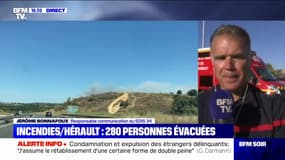 Incendies dans l'Hérault: "Un peu plus de 200 personnes" ont été évacuées [...], aucune habitation n'a été touchée"