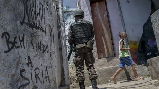 Image d'illustration dans la favela Rocniha, à Rio de Janeiro, le 11 octobre 2017