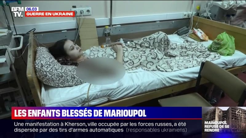 Amputée d'une jambe, une ado victime d'un bombardement à Marioupol témoigne
