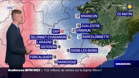 Météo Alpes du Sud: une journée ensoleillée et caniculaire, des risques d'orages dans l'après-midi, 38°C à Forcalquier et à Gap