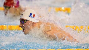 Maxime Grousset lors des championnats d'Europe de natation le 5 décembre 2023