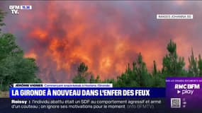 Incendies en Gironde: "C'est très compliqué, on est tous en train de faire faillite, il faut nous aider", alerte un commerçant d'Hostens en Gironde 