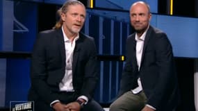 Emmanuel Petit et Christophe Dugarry dans "Le Vestiaire"