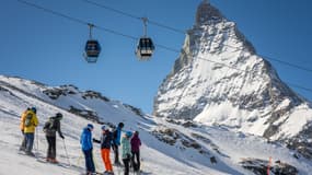 La station de ski de Zermatt, dans les Alpes suisses, le 5 mars 2025.