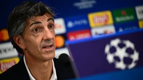 Imanol Alguacil, coach de la Real Sociedad, avant le 8e de finale aller de Ligue des champions contre le PSG, le 13/02/2024