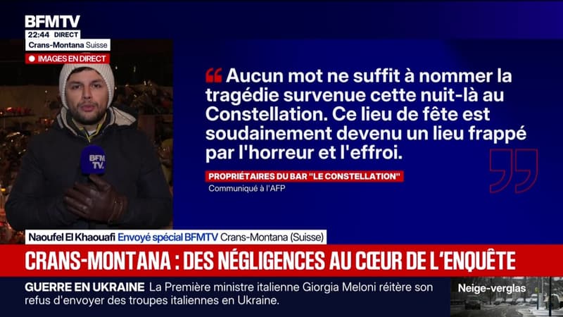 Incendie à Crans-Montana: "Nous faisons pleinement confiance aux enquêteurs pour faire toute la lumière et diluer les interrogations", ont déclaré les propriétaires du Constellation