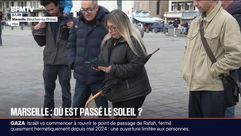 Marseille: la grisaille et la pluie pèsent sur le moral des habitants et des commerçants