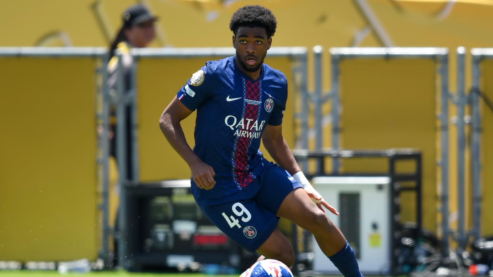 Ibrahim Mbaye lors de PSG-Atlético de Madrid, le 15 juin 2025 à la Coupe du monde des clubs