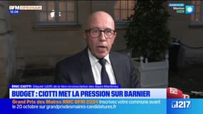Projet de loi de finances 2025: Eric Ciotti évoque un "mauvais budget" sur lequel il fera "tout pour qu'il ne soit pas adopté"