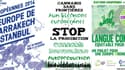Exemples d'affiches de listes alternatives pour les élections européennes du 25 mai