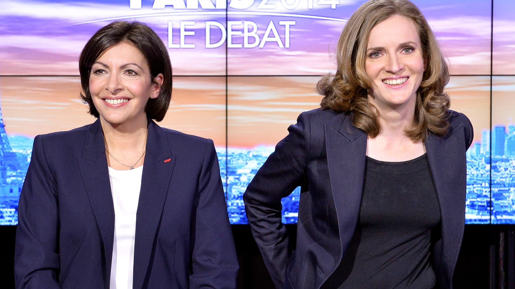 Anne Hidalgo et Nathalie Kosciusko-Morizet le 26 mars, lors du débat d'entre-deux tours des municipales.