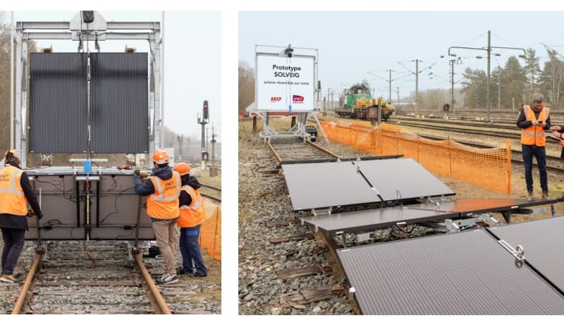 Face à son insatiable besoin en électricité, la SNCF pose des panneaux solaires sur des voies désaffectées